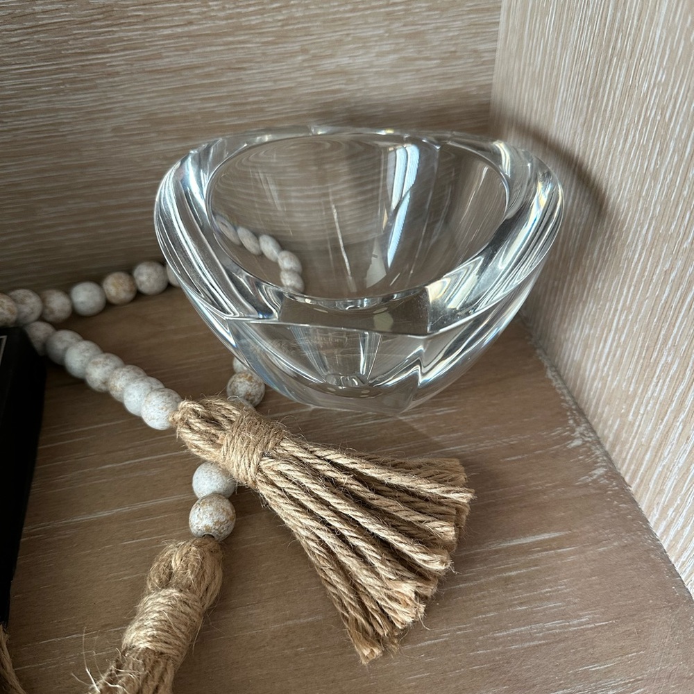 Vintage Orrefors Signed Cut Crystal Bowl Sweden